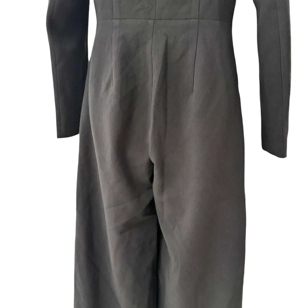 Pretty Little Thing by Naomi Campbell Black Tuxedo Jumpsuit NWT Wide Leg sz 6 - Picture 8 of 16